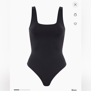 GOOD AMERICAN SCUBA THONG BLACK BODYSUIT M